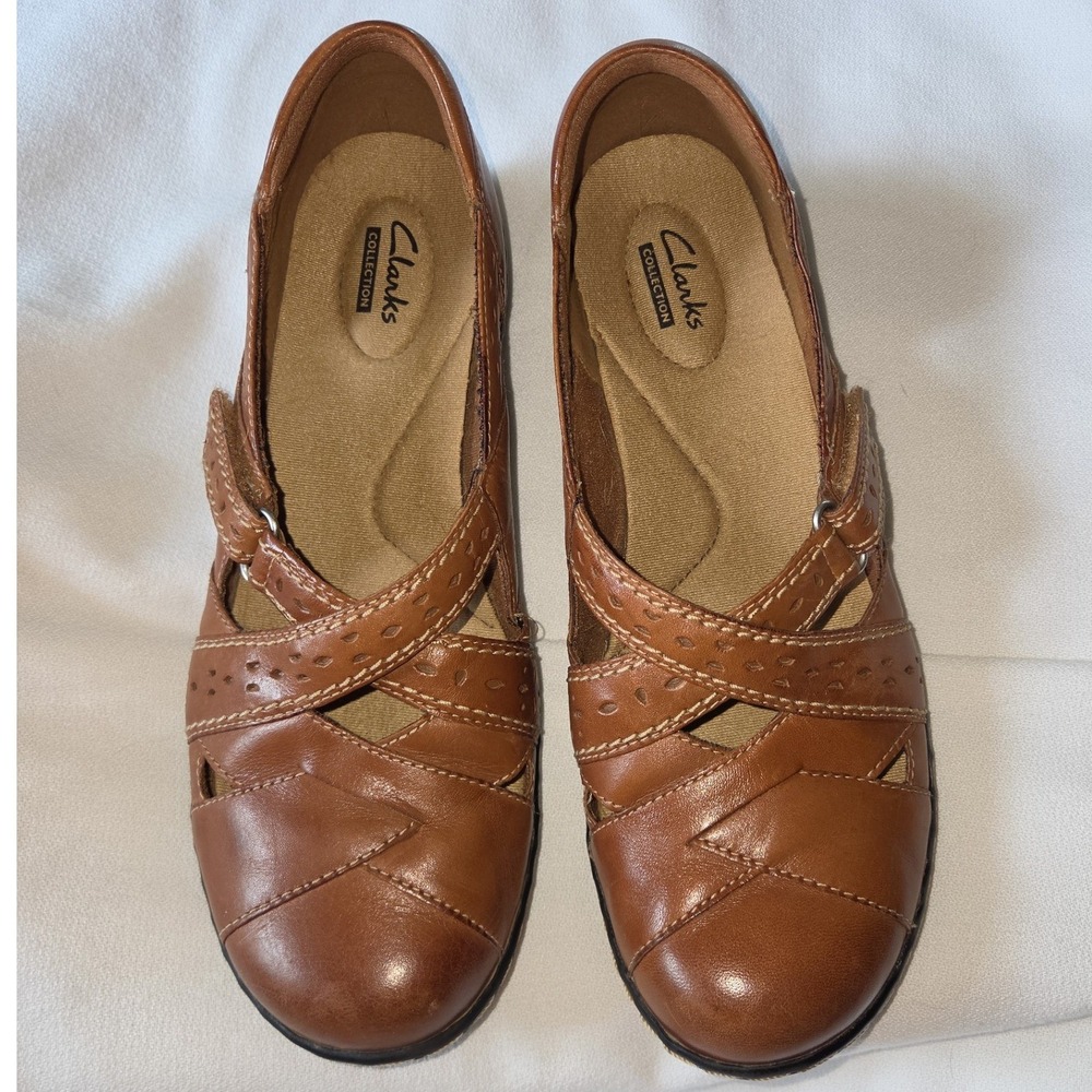 Clarks Ashland Women 8.5 Brown Excellent Leather 15260 26065652